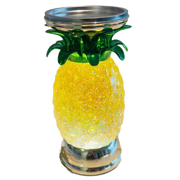 Swirling Water Globe Bath & Body Works 10" Pineapple Pedestal Candle Holder Worx - Picture 1 of 11